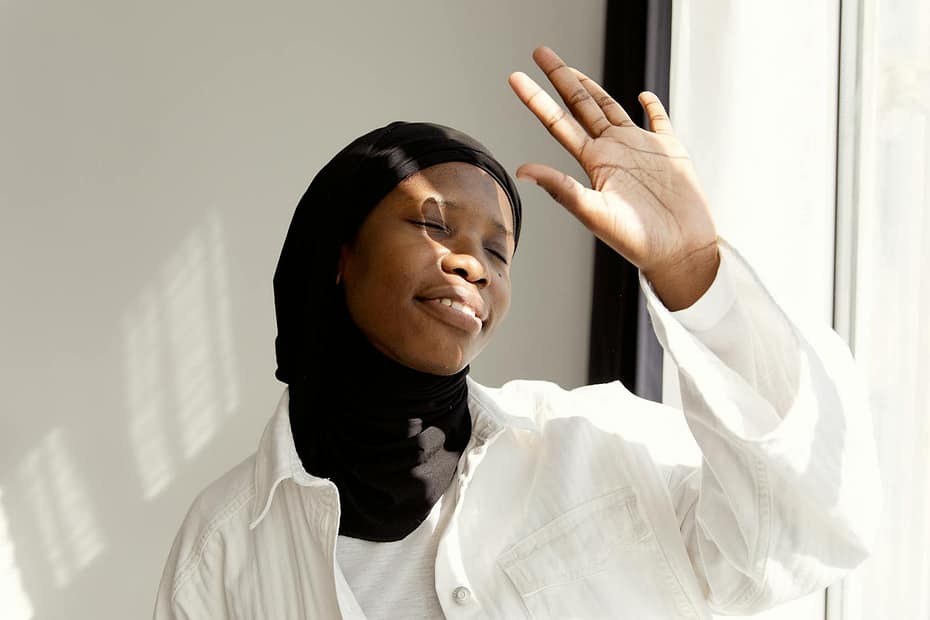 Close-up Photo of Beautiful Woman in Black Hijab